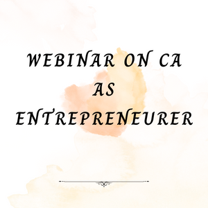 WEBINAR ON CA AS ENTREPRENEURER